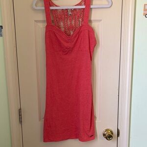 Element Sleeveless Coral Crochet-Back Women’s Tank Dress